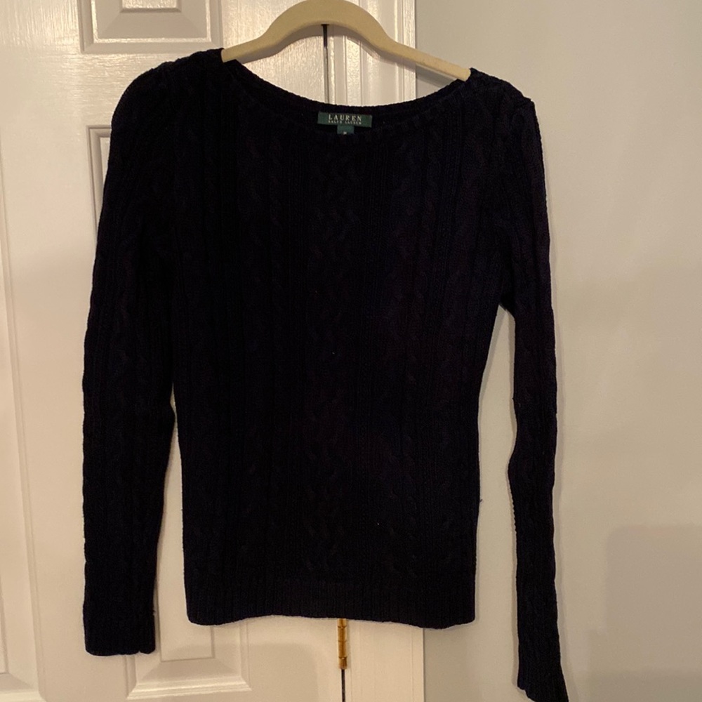 Ralph Lauren Navy Cable-knit Sweater